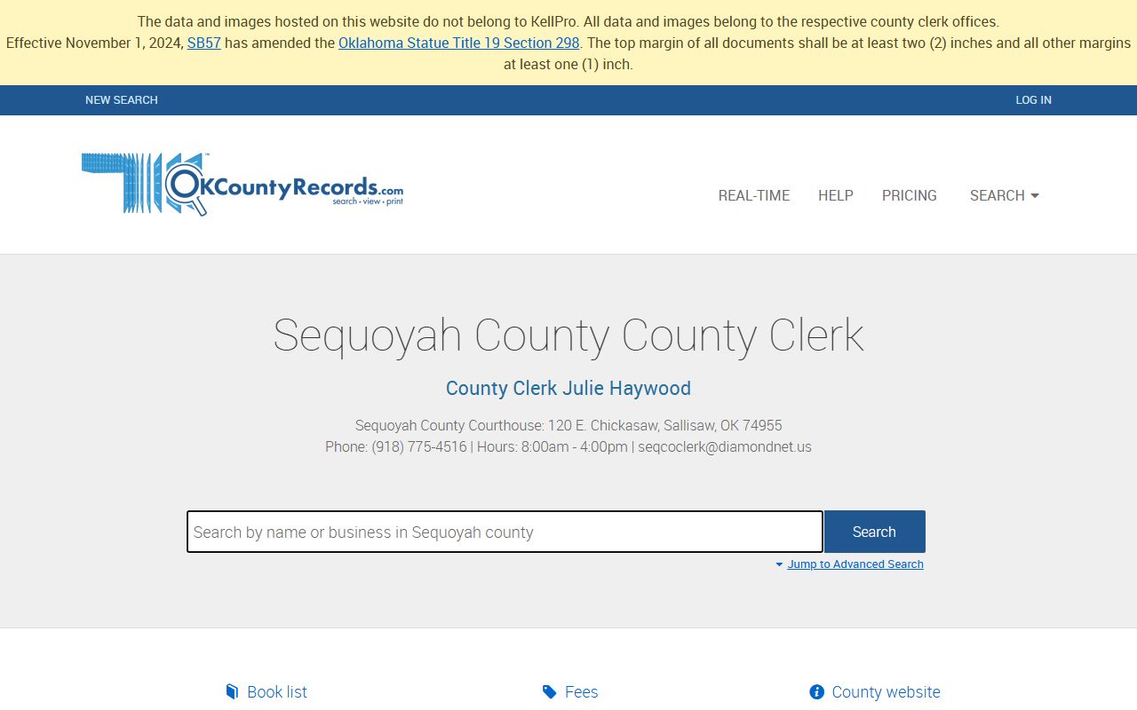 Sequoyah County probate court records portal and case search guide